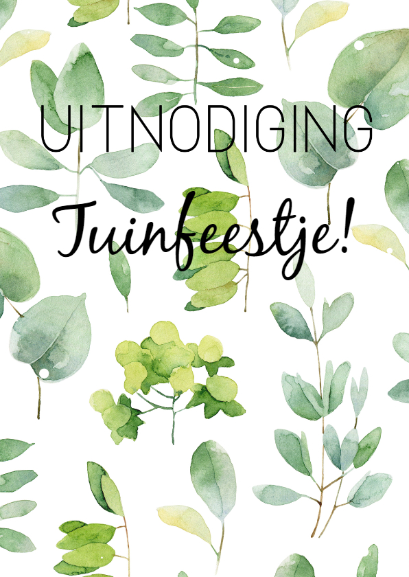 Hippe uitnodiging voor een tuinfeest of bbq - Uitnodigingen Uitnodigingen - Hippe uitnodiging voor een tuinfeest of bbq