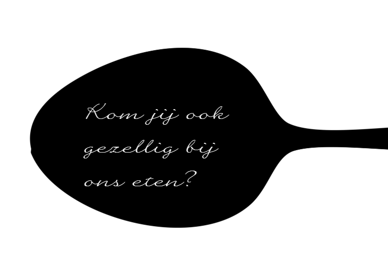 Lepel boodschap - Uitnodigingen Uitnodigingen - Lepel boodschap