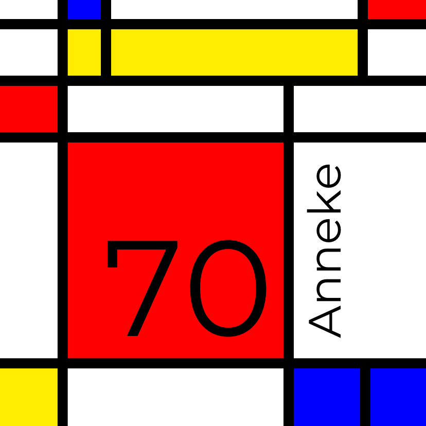 Mondriaan 70 jaar - Uitnodigingen Uitnodigingen - Mondriaan 70 jaar