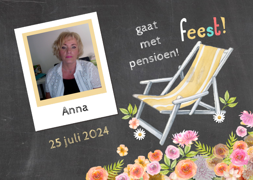 pensioen uitnodiging ligstoel - Uitnodigingen Uitnodigingen - pensioen uitnodiging ligstoel