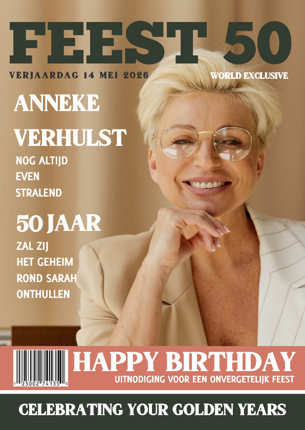 Uitnodigingen - Sarah Tijdschrift verjaardag 50 jaar feest