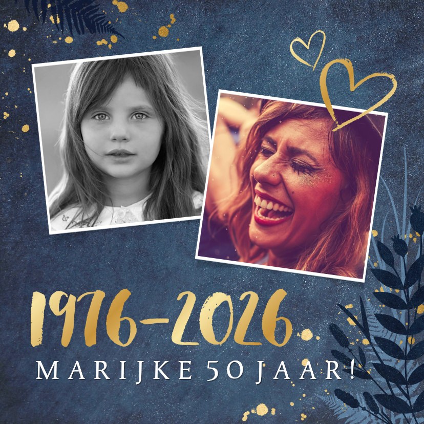 Stijlvolle uitnodiging voor je 50ste verjaardag met 1976 - Uitnodigingen Uitnodigingen - Stijlvolle uitnodiging voor je 50ste verjaardag met 1976