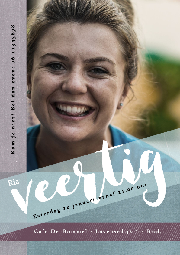 Uitnodiging 40ste verjaardag leuk lettertype - Uitnodigingen Uitnodigingen - Uitnodiging 40ste verjaardag leuk lettertype