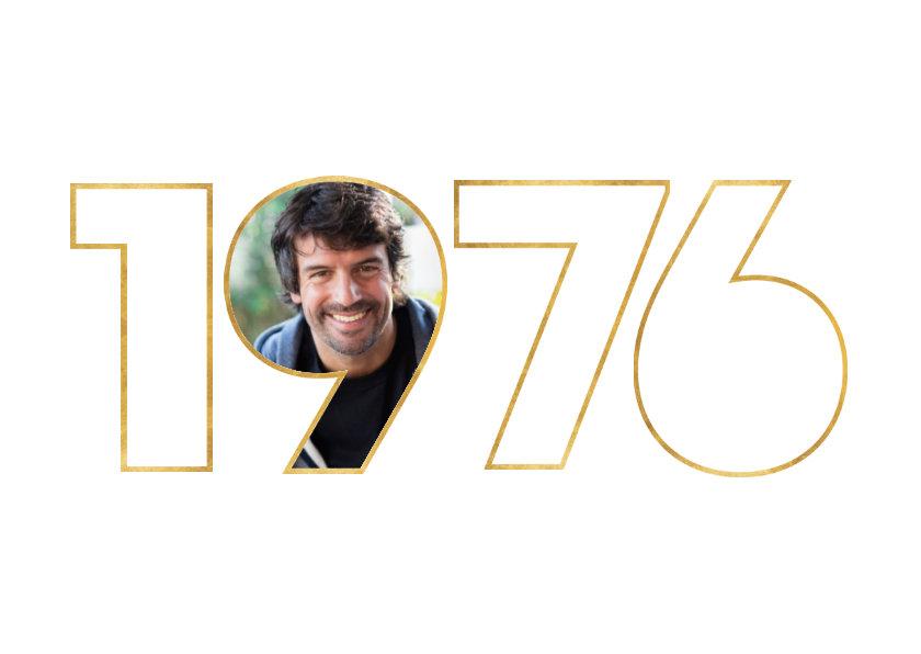 Uitnodigingen - Uitnodiging 50ste verjaardag met foto 1976