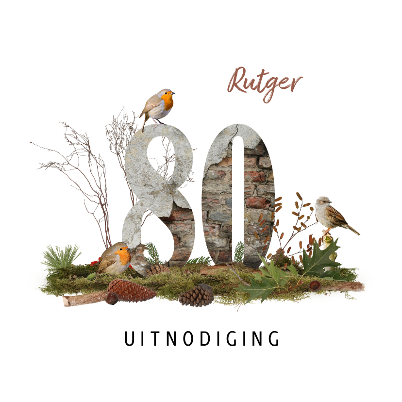 Uitnodigingen - Uitnodiging 80 jaar vogels en bos