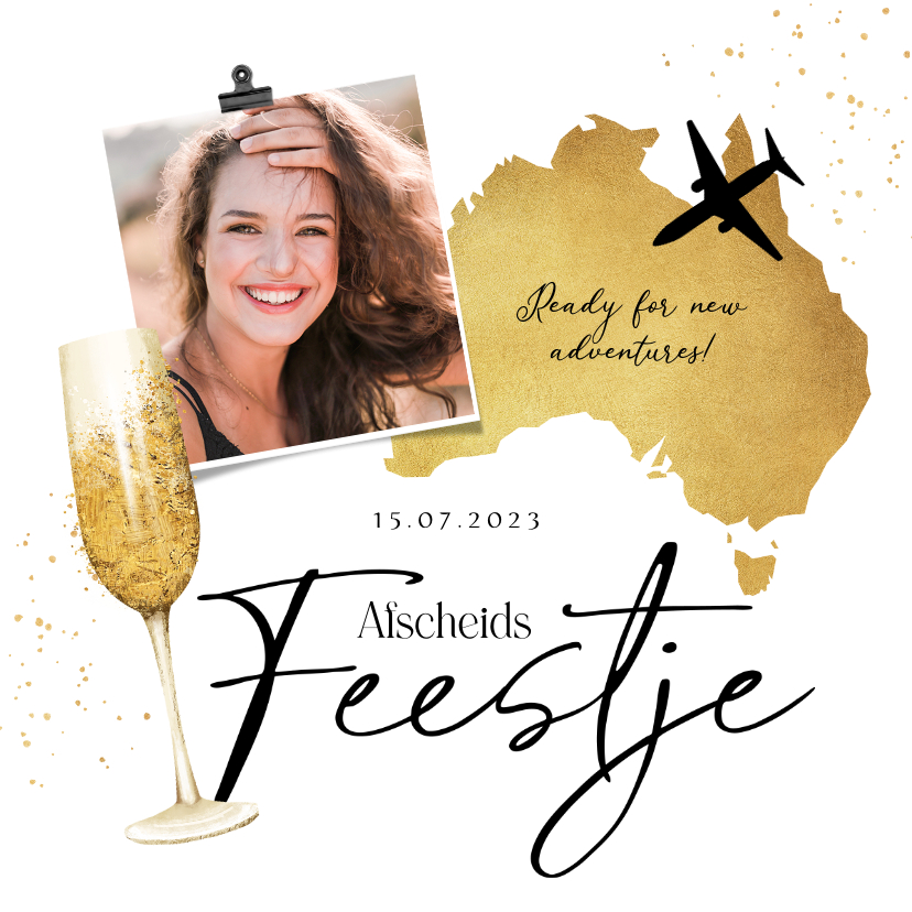Uitnodiging afscheidsfeest Australië backpacken avontuur - Uitnodigingen Uitnodigingen - Uitnodiging afscheidsfeest Australië backpacken avontuur