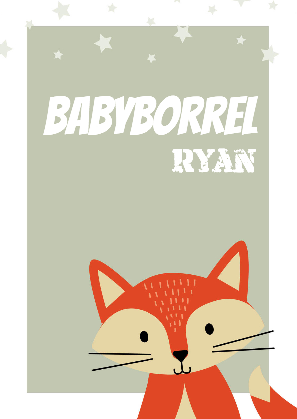 Uitnodiging babyborrel voor een jongen - Uitnodigingen Uitnodigingen - Uitnodiging babyborrel voor een jongen