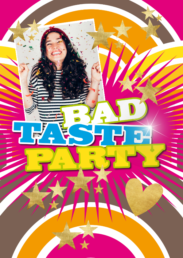 Uitnodiging Bad Taste Party - Uitnodigingen Uitnodigingen - Uitnodiging Bad Taste Party