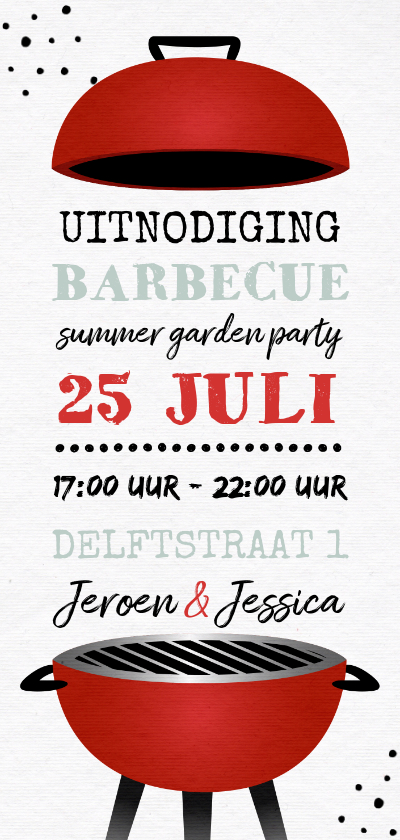 Wonderbaarlijk Uitnodiging bbq barbecue grill feestje | Kaartje2go LA-74