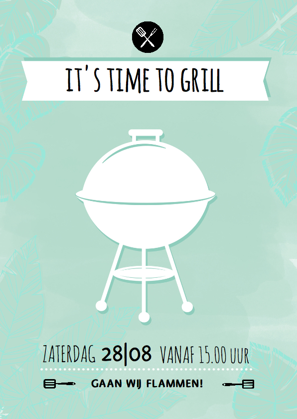 Goede Uitnodiging BBQ time to grill - Uitnodigingen | Kaartje2go HS-69