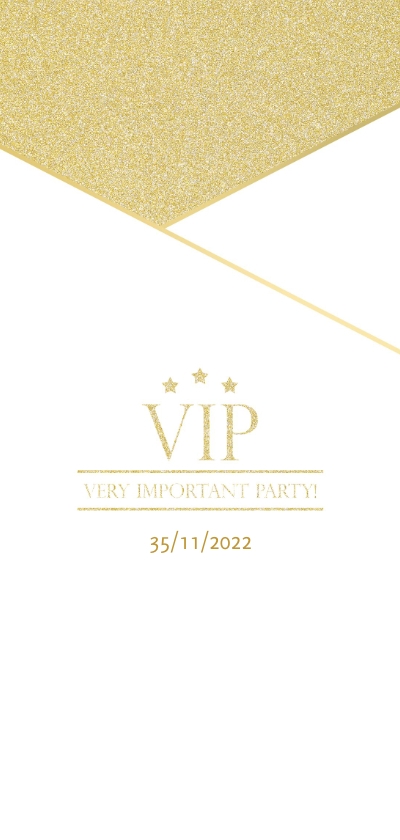 Uitnodiging borrel VIP goud - Uitnodigingen Uitnodigingen - Uitnodiging borrel VIP goud
