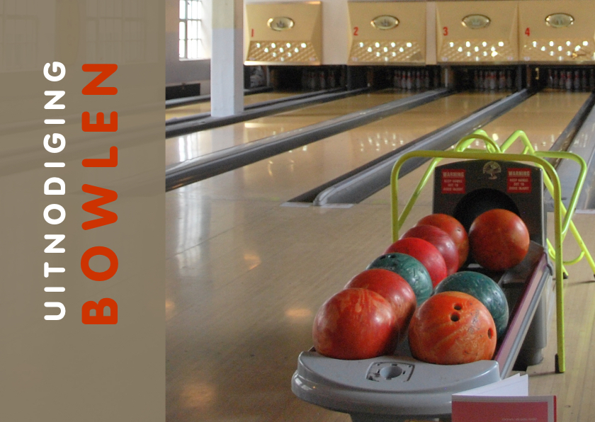 Uitnodiging Bowlen ballen - Uitnodigingen Uitnodigingen - Uitnodiging Bowlen ballen
