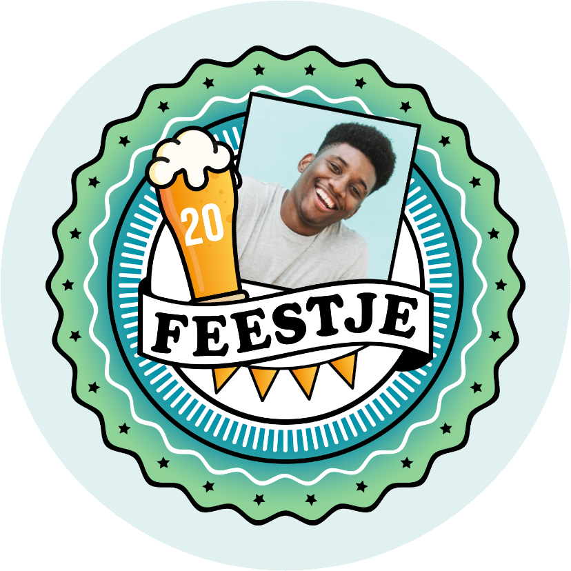 Uitnodiging cirkel bierviltje feestje bier foto slingers - Uitnodigingen Uitnodigingen - Uitnodiging cirkel bierviltje feestje bier foto slingers