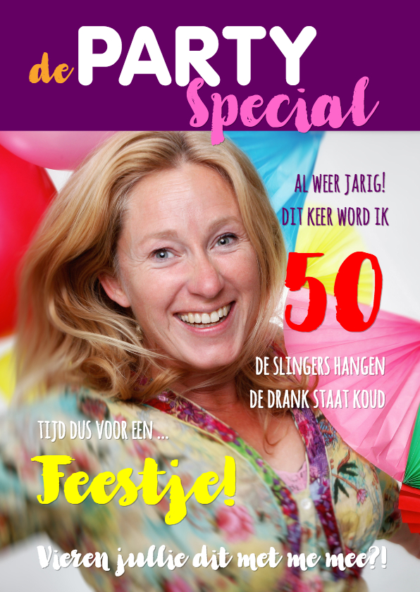 Uitnodiging Cover Magazine Party 2 - OT - Uitnodigingen Uitnodigingen - Uitnodiging Cover Magazine Party 2 - OT