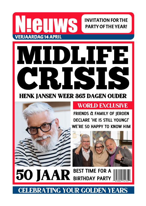 Uitnodiging cover nieuws krant tijdschrift - Uitnodigingen Uitnodigingen - Uitnodiging cover nieuws krant tijdschrift