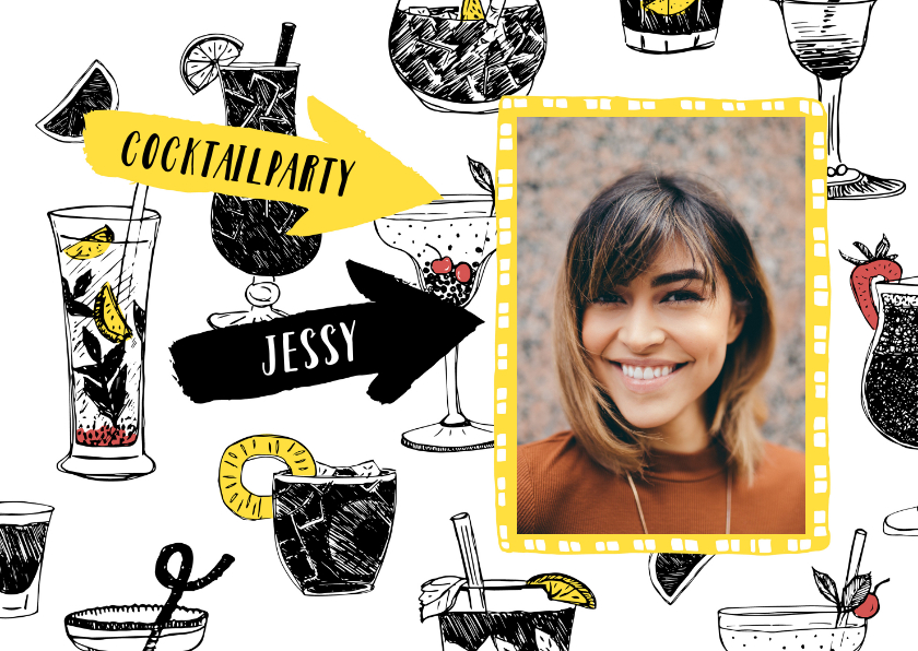 Uitnodiging feest cocktailparty - Uitnodigingen Uitnodigingen - Uitnodiging feest cocktailparty