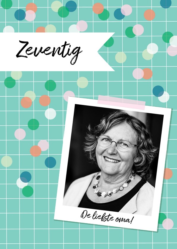 Uitnodiging feestje eigen foto confetti - Uitnodigingen Uitnodigingen - Uitnodiging feestje eigen foto confetti
