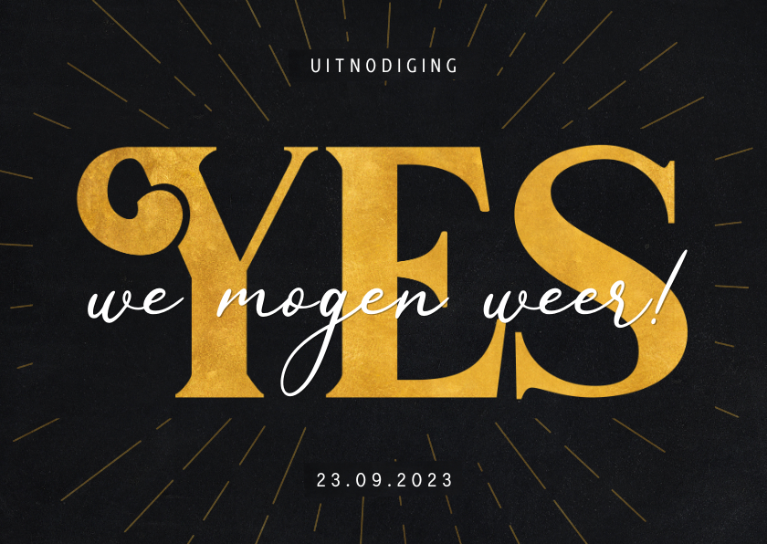 Uitnodiging feestje we mogen weer - Uitnodigingen Uitnodigingen - Uitnodiging feestje we mogen weer