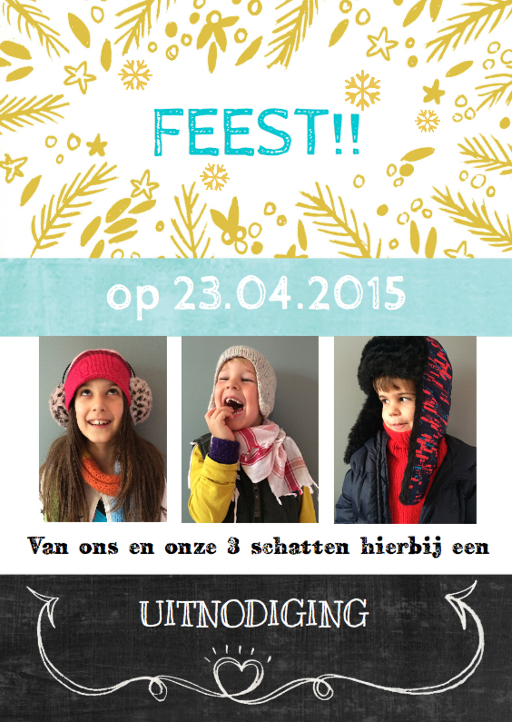 Uitnodiging fotokaart feest - Uitnodigingen Uitnodigingen - Uitnodiging fotokaart feest