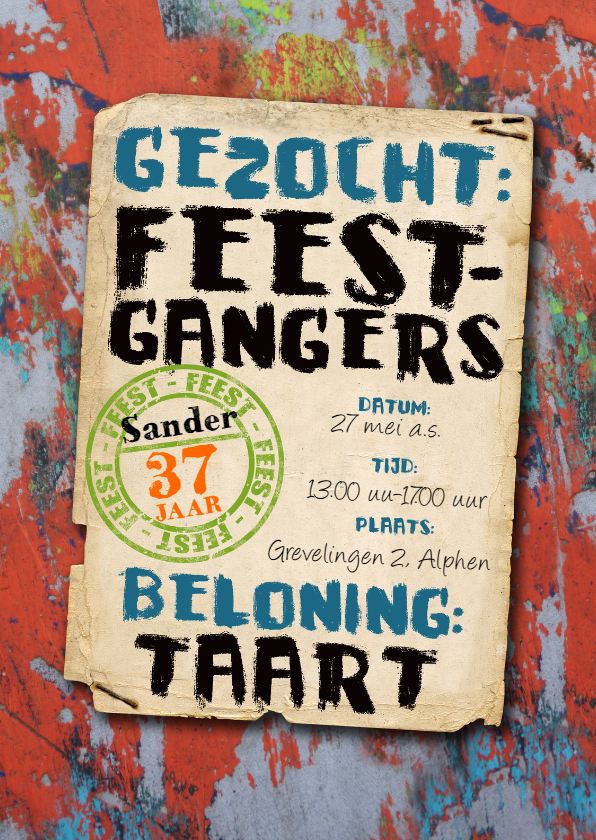 uitnodiging graffiti mannen tiener - Uitnodigingen Uitnodigingen - uitnodiging graffiti mannen tiener