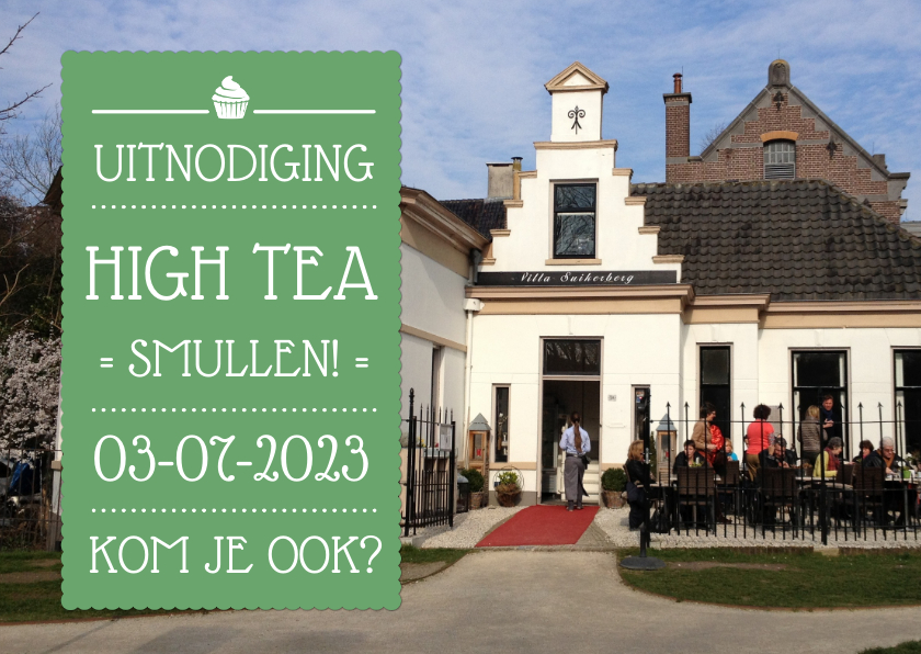 Uitnodiging High Tea Foto - Uitnodigingen Uitnodigingen - Uitnodiging High Tea Foto
