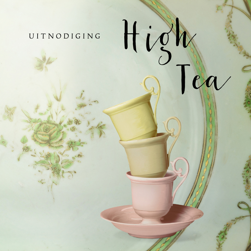 Uitnodigingen - Uitnodiging High Tea scrapbook China
