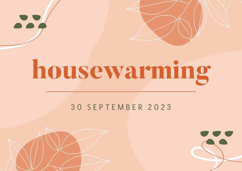 Uitnodiging housewarming abstract - Uitnodigingen Uitnodigingen - Uitnodiging housewarming abstract