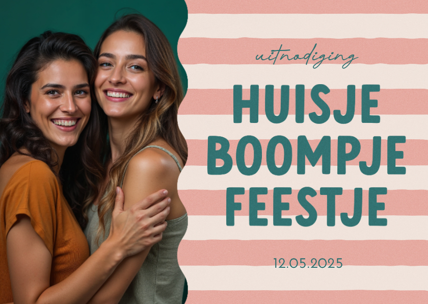 Uitnodiging huisje boompje feestje met foto housewarming - Uitnodigingen Uitnodigingen - Uitnodiging huisje boompje feestje met foto housewarming