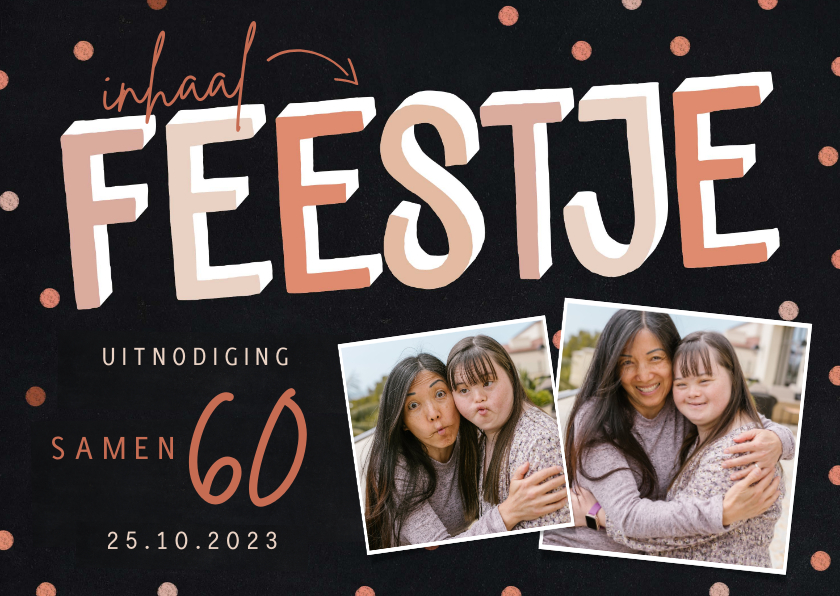 Uitnodiging inhaalfeestje samen jarig - Uitnodigingen Uitnodigingen - Uitnodiging inhaalfeestje samen jarig