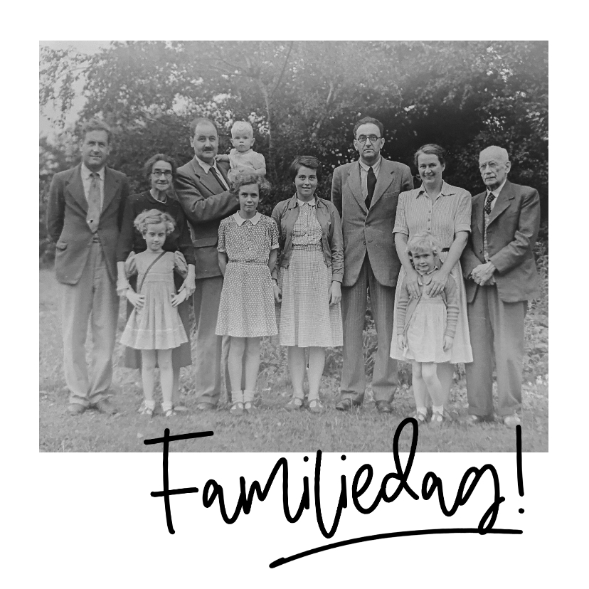 Uitnodigingen - Uitnodiging jubileum Familiedag! fotokader met grote foto
