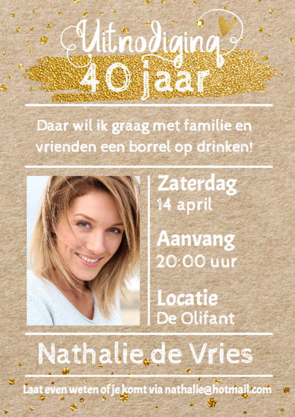 Uitnodiging kraft look - LO - Uitnodigingen Uitnodigingen - Uitnodiging kraft look - LO