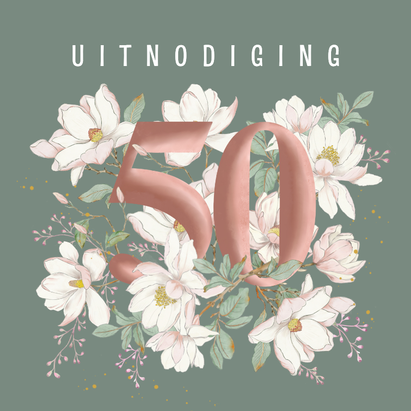 Uitnodiging Magnolia's 50 jaar - Uitnodigingen Uitnodigingen - Uitnodiging Magnolia's 50 jaar