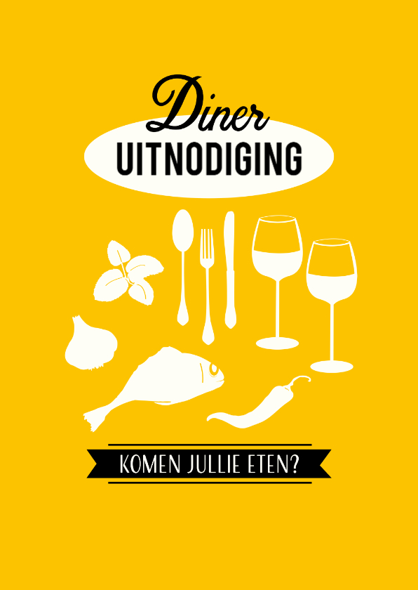 Uitnodigingen - Uitnodiging om gezellig te komen eten