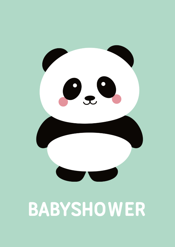 Uitnodiging panda babyshower - Uitnodigingen Uitnodigingen - Uitnodiging panda babyshower