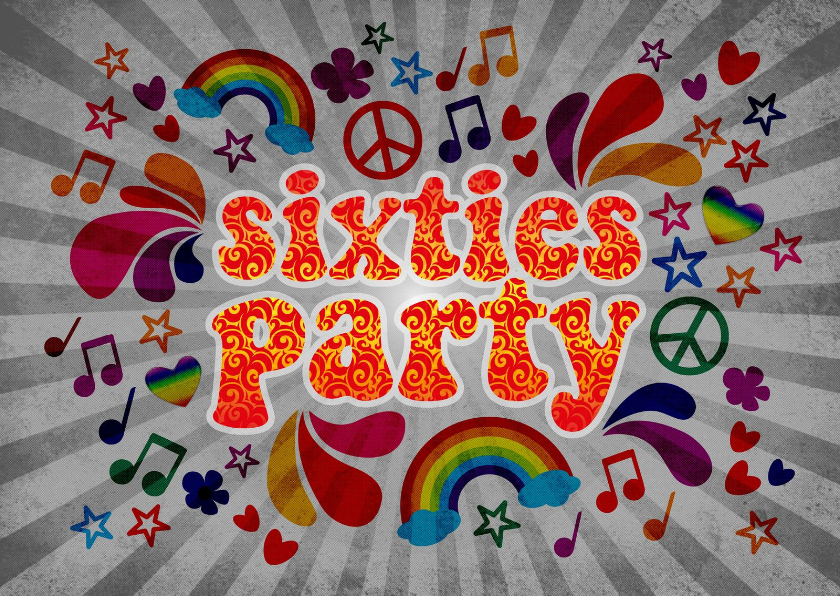 Uitnodigingen - Uitnodiging Sixties party
