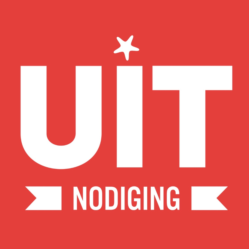 Uitnodiging strak rood - Uitnodigingen Uitnodigingen - Uitnodiging strak rood