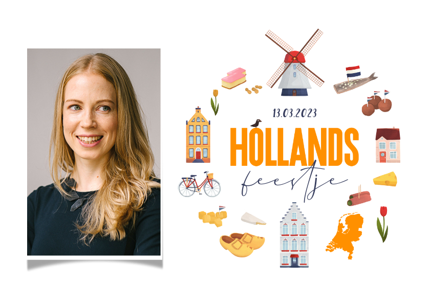 Uitnodiging thema molen borrel foto Hollands feestje - Uitnodigingen Uitnodigingen - Uitnodiging thema molen borrel foto Hollands feestje
