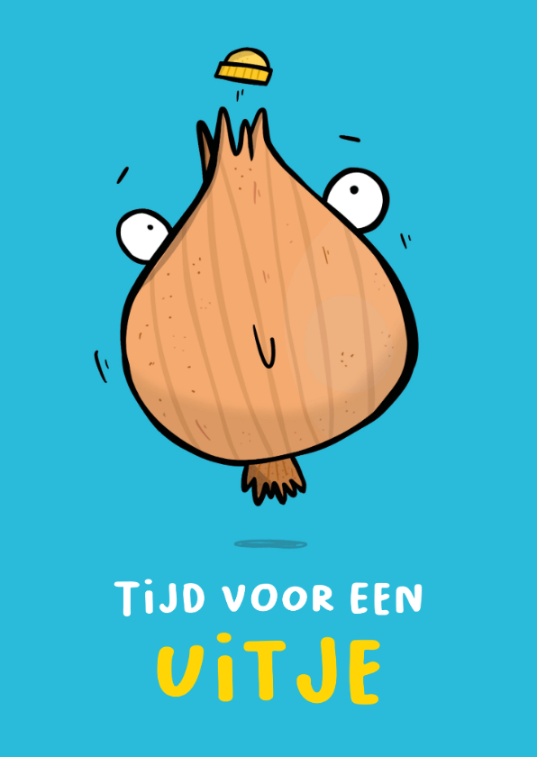 Uitnodigingen - Uitnodiging tijd voor een uitje vrolijk 