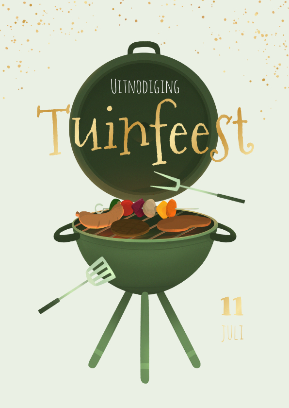 Uitnodiging tuinfeest bbq feestje drankjes - Uitnodigingen Uitnodigingen - Uitnodiging tuinfeest bbq feestje drankjes