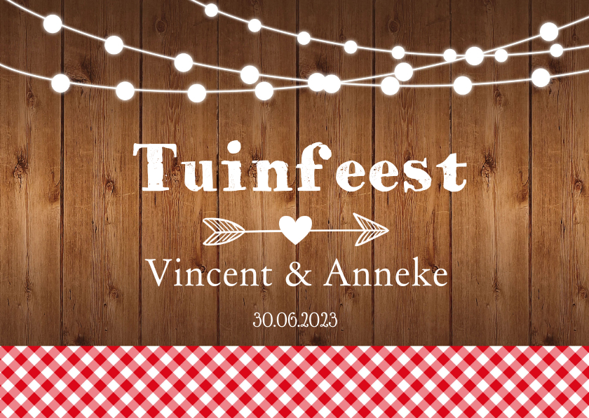 Uitnodiging tuinfeest houtlook - Uitnodigingen Uitnodigingen - Uitnodiging tuinfeest houtlook