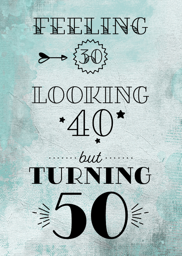 Uitnodiging turning 50 aquarel - Uitnodigingen Uitnodigingen - Uitnodiging turning 50 aquarel