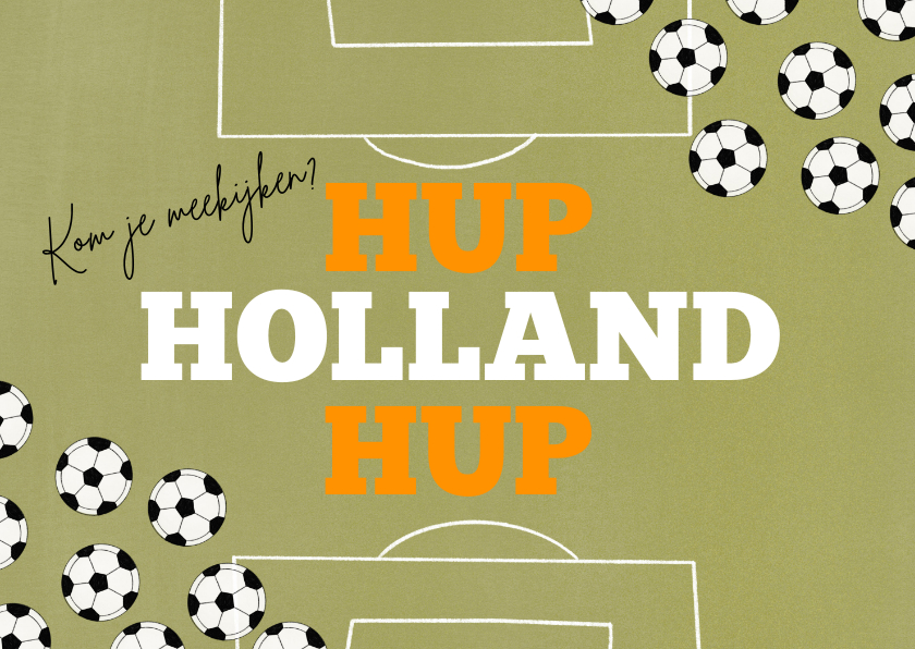 Uitnodigingen - Uitnodiging TV WK voetbal kijken hup holland hup oranje