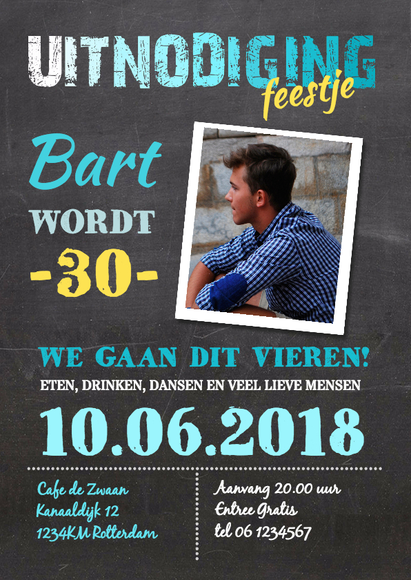 Uitnodiging verjaardag man av - Uitnodigingen Uitnodigingen - Uitnodiging verjaardag man av