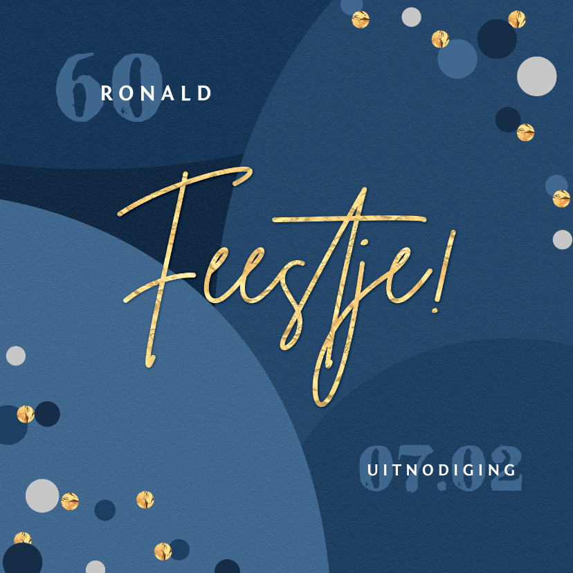 Uitnodiging verjaardagsfeest goud confetti stijlvol - Uitnodigingen Uitnodigingen - Uitnodiging verjaardagsfeest goud confetti stijlvol