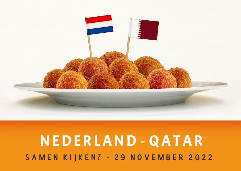 Uitnodigingen - Uitnodiging WK voetbal Nederland - Qatar - 29 november