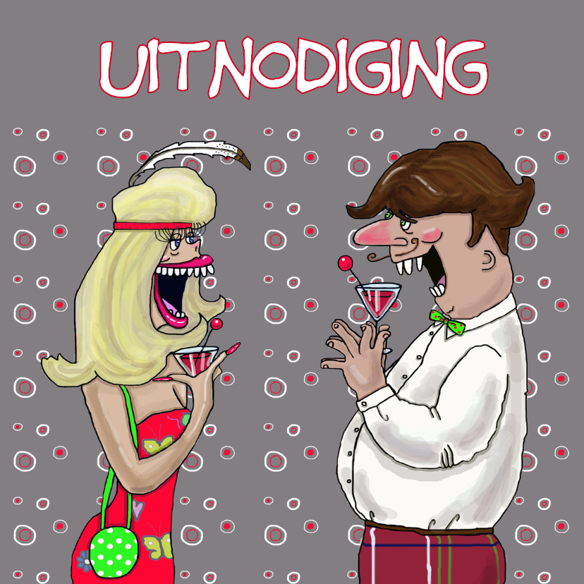 Uitnodigings kaart drankje doen - Uitnodigingen Uitnodigingen - Uitnodigings kaart drankje doen
