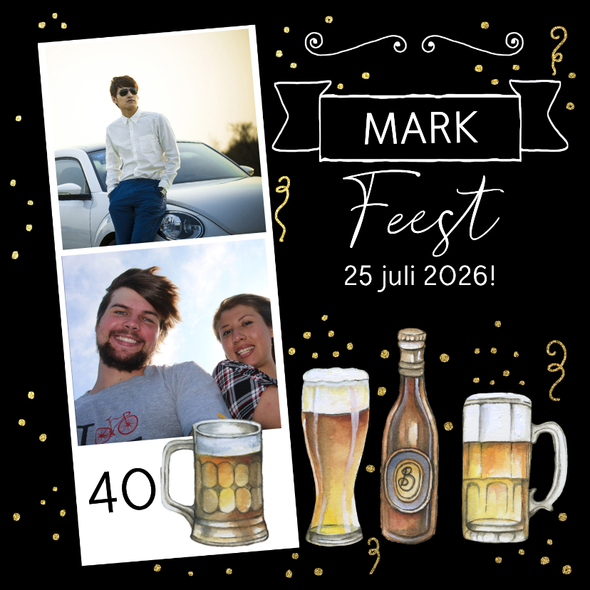 Uitnodigingskaart bier foto - Uitnodigingen Uitnodigingen - Uitnodigingskaart bier foto