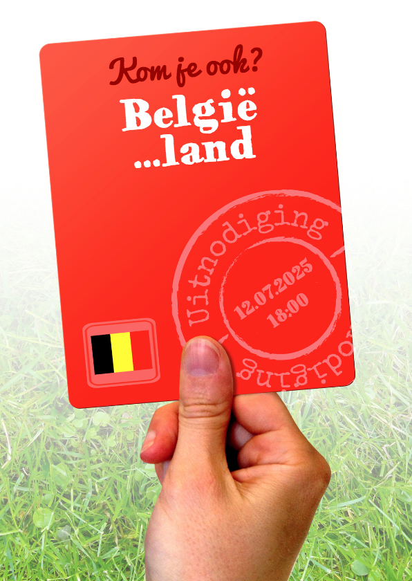 Voetbalkaart België tegen... - BK - Uitnodigingen Uitnodigingen - Voetbalkaart België tegen... - BK