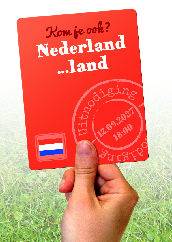 Voetbalkaart Nederland tegen... - BK - Uitnodigingen Uitnodigingen - Voetbalkaart Nederland tegen... - BK