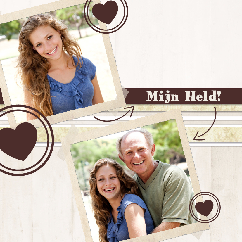 Vaderdag kaarten - Collage Mijn Held - BK